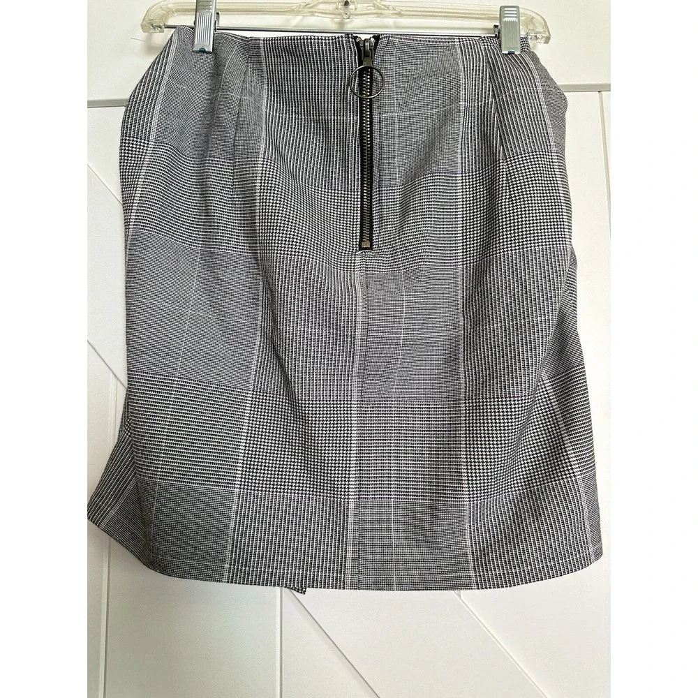 Who What Wear‎ Women's Wrap Skirt Black Plaid Size 4